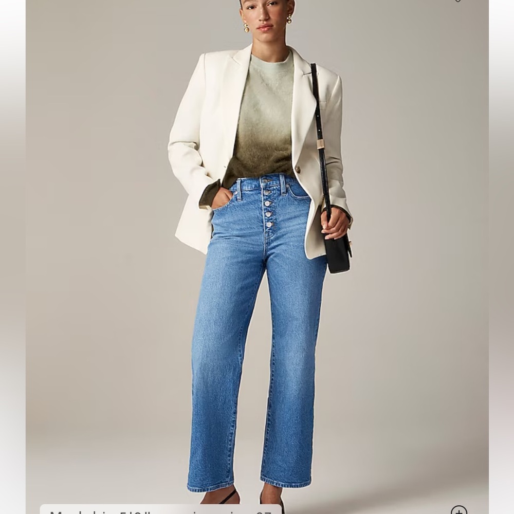 J. Crew High-Rise Slim Wide-leg ‘96 Jeans in Light Blue Wash